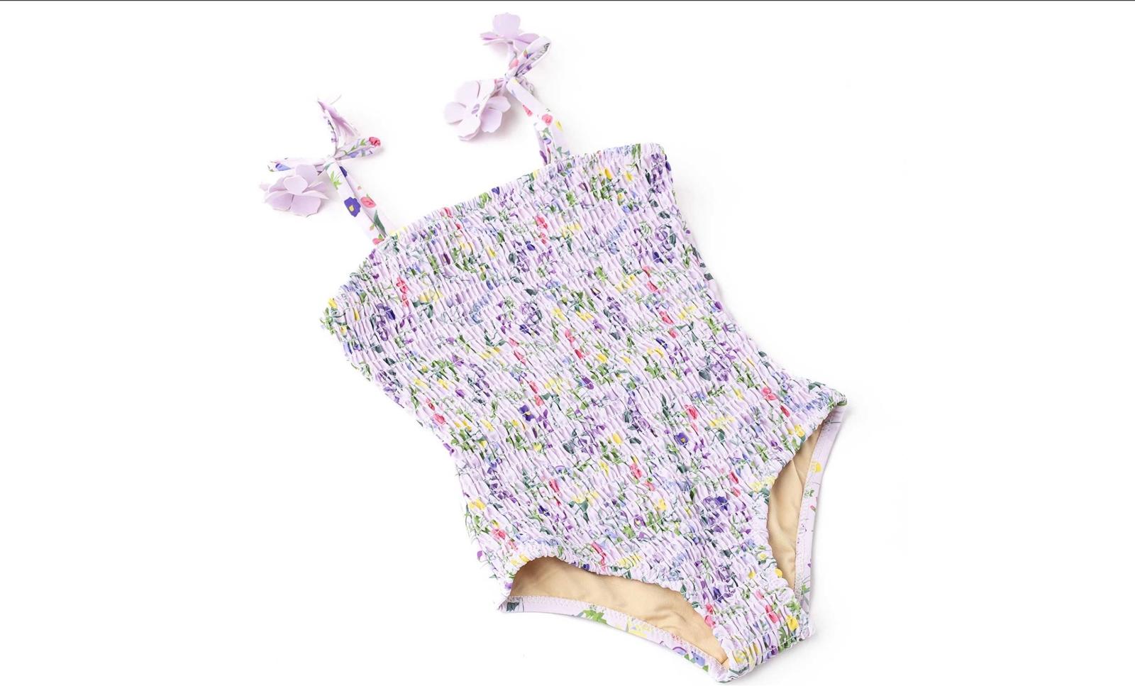 Smocked wild flower swim