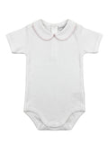 1181/ Baby piquè neck short white