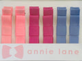 Hair Bows - Classic Grosgrain - Pink &Raspberry - Set of Six