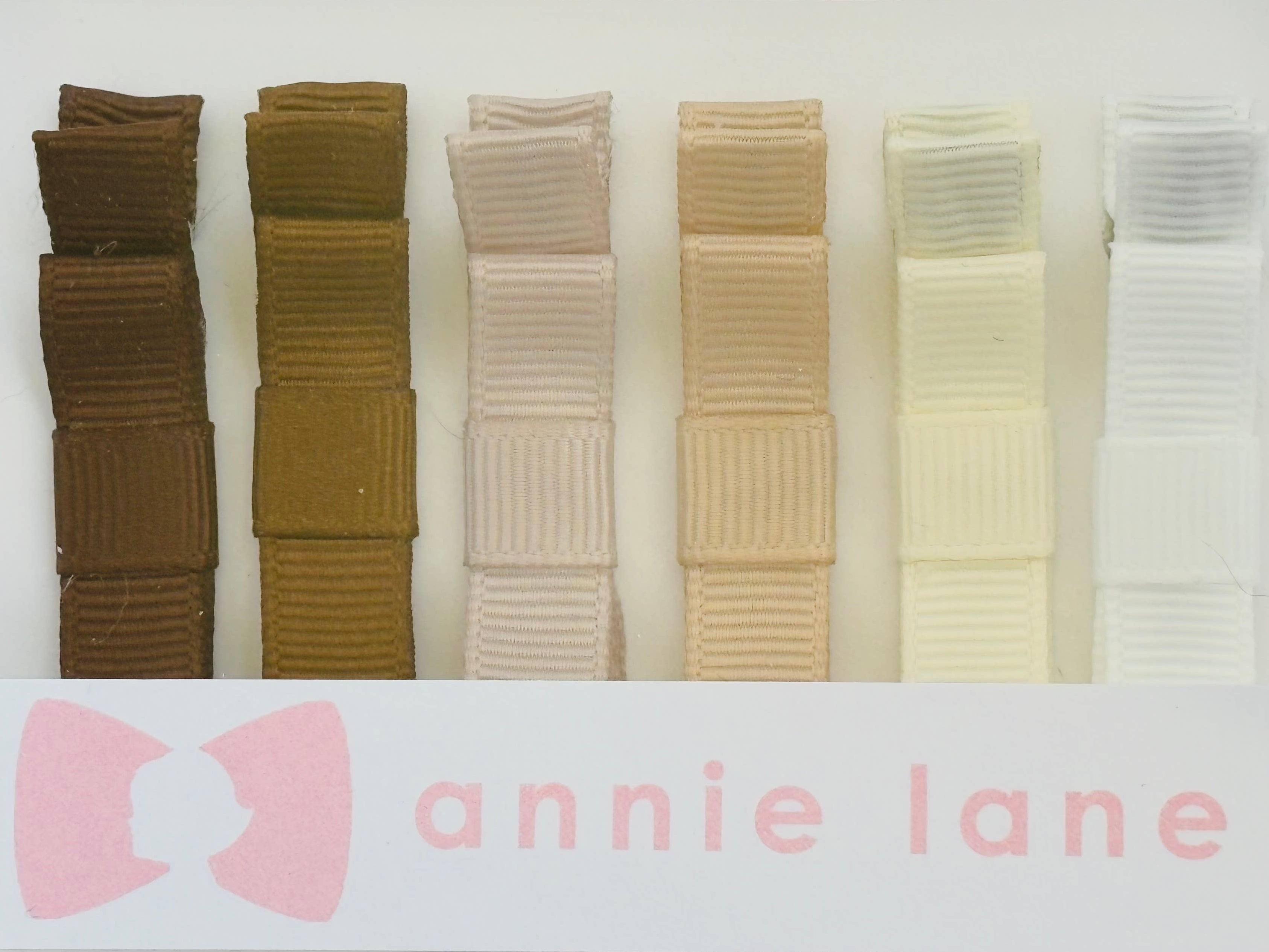 Hair Bows - Classic Grosgrain - Neutral - Set of Six