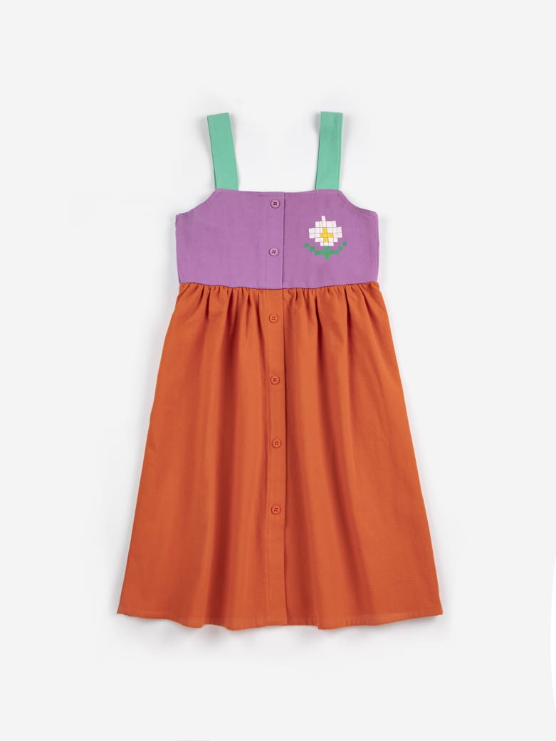 Pixel daisy woven dress big girl