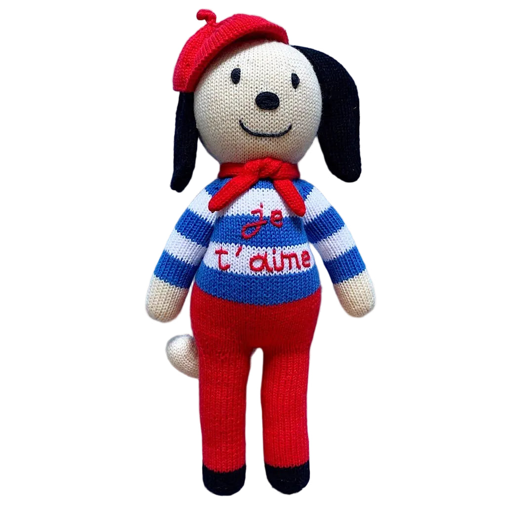 Organic Knit Doll, Pierre Dog (Handmade)