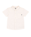 Boy Short sleeves Linen shirt white